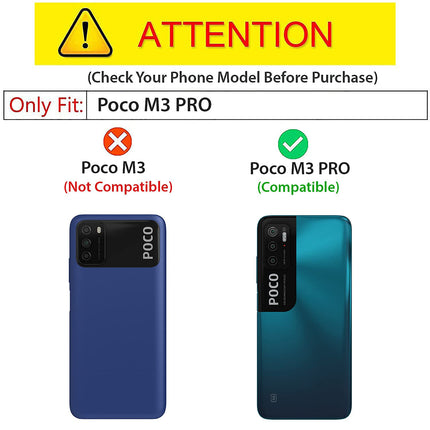 Soft Fabric Hybrid for Poco M3 Pro Back Cover, Shockproof Protection Slim Hard Back Case (Black)