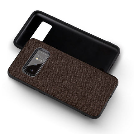 Soft Full Fabric Protective Shockproof Back Case Cover for Samsung Galaxy Note 8 (Full Brown)