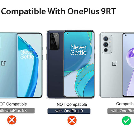 Soft Fabric & Leather Hybrid for OnePlus 9RT  Back Cover, Shockproof Protection Slim Hard Back Case (Black ,Brown)