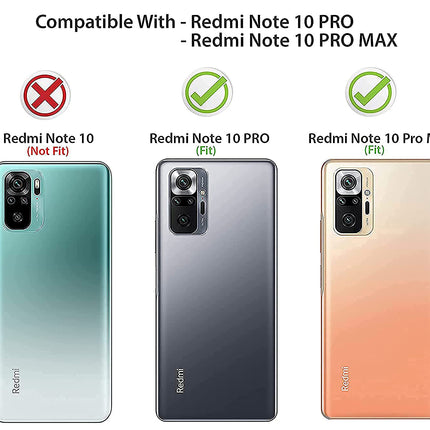 Woven Soft Fabric Case for Redmi Note 10 Pro / Note 10 Pro Max Back Cover, Shock Protection Slim Hard Anti Slip Back Cover (Blue)