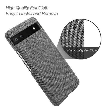 Mobizang Woven Soft Fabric Case for Google Pixel 6A Back Cover, Shock Protection Slim Hard Anti Slip Back Cover (Grey)
