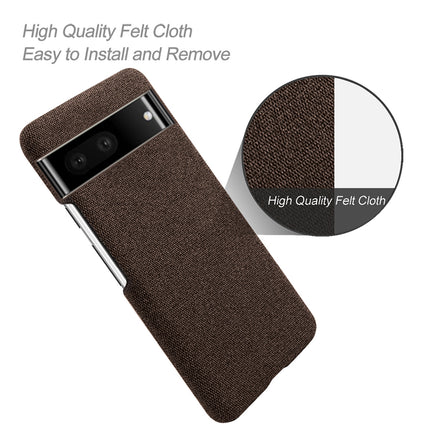 Mobizang Woven Soft Fabric Case for Google Pixel 7 Back Cover, Shock Protection Slim Hard Anti Slip Back Cover (Brown)