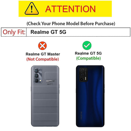 Beetle Camouflage for Realme GT Back Case, [Military Grade Protection] Shock Proof Slim Hybrid Bumper Cover (Black)