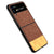 Soft Fabric & Leather Hybrid Protective Case Cover for Samsung Galaxy Z Flip 3 (Brown)