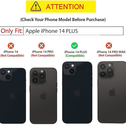 Mobizang Tux Back Case for Apple iPhone 14 Plus , Slim Leather Shockproof Camera Protection Back Cover (Brown)