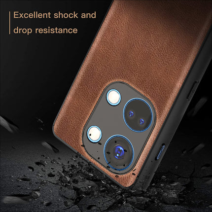 Mobizang Tux Leather Back Cover for Oneplus Nord 3 | Slim Shockproof Camera Protection Bumper Case (Brown)