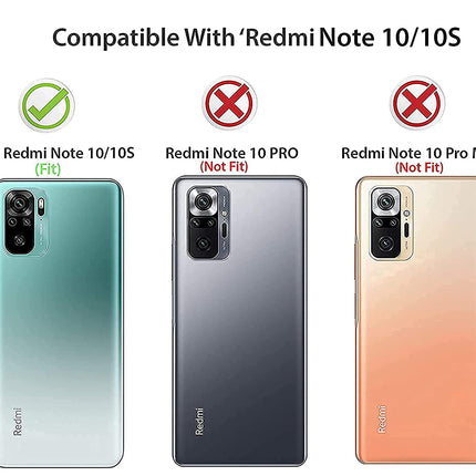 Silk Smooth Finish [Full Coverage] All Sides Protection Slim Back Cover For Xiaomi Redmi Note 10 /  Note 10S (Blue)
