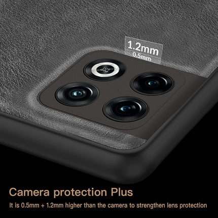 Tux Back Case for OnePlus 10 Pro , Slim Leather Case with Soft Edge Shockproof Back Cover (Black)