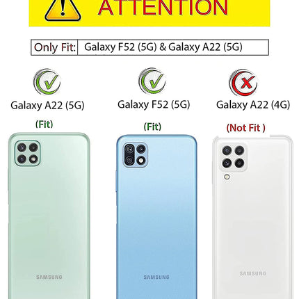 Beetle for Samsung Galaxy F42 (5G) / A22 (5G) Back Case, [Military Grade Protection] Shock Proof Slim Hybrid Bumper Cover (Blue)