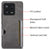 Mobizang Razor Wallet Back Case for Xiaomi 13 Pro (5G) | Slim PU Leather & Fabric Cover with Inbuilt Card Pocket (Grey)