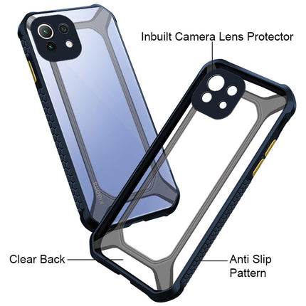 Unicorn for Xiaomi Mi 11 Lite Clear Back Case, [Military Grade Protection] Shock Proof Slim Hybrid Bumper Cover (Blue)