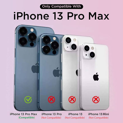 Beetle for Apple iPhone 13 Pro Max Back Case, [Military Grade Protection] Shock Proof Slim Hybrid Bumper Cover (Black)