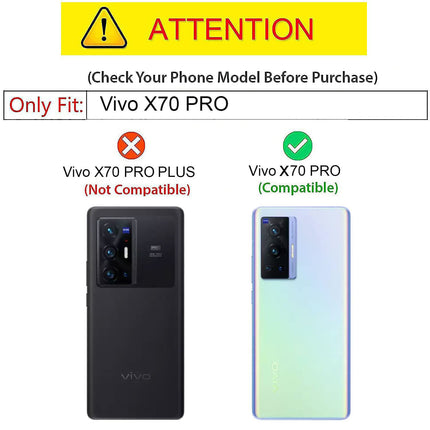 Woven Soft Fabric Case for Vivo X70 PRO Back Cover, Shock Protection Slim Hard Anti Slip Back Cover (Black)