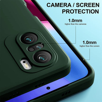 Matte Lens Protective Back Cover for Xiaomi 11X Pro / Mi 11X , Slim Silicone with Soft Lining Shockproof Flexible Full Body Bumper Case (Green)