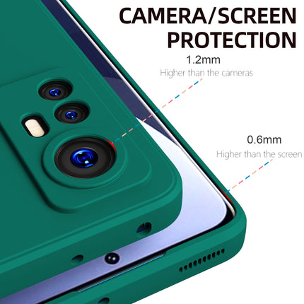 Matte Lens Protective Back Cover for Mi 12X , Slim Silicone with Soft Lining Shockproof Flexible Full Body Bumper Case (Green)