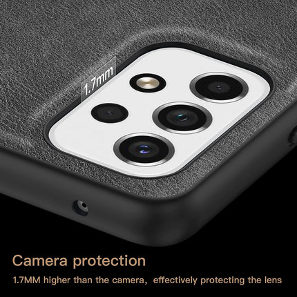 Tux Back Case for Samsung Galaxy A33 (5G), Slim Leather Case With Shockproof Back Cover (Black)