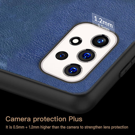 Tux Back Case For Samsung Galaxy A53 (5G) , Slim Leather Case with Soft Edge Shockproof Back Cover (Blue)