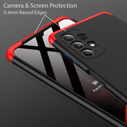 Double Dip Full 360 Protection Back Case Cover for Samsung Galaxy A32 (4G) (Red,Black)