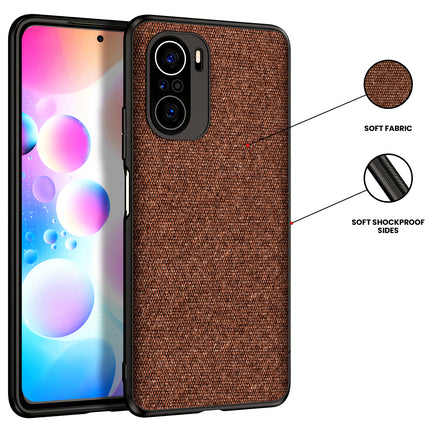 Soft Full Fabric Protective Shockproof Back Case Cover for Xiaomi Mi 11X Pro / Mi 11X (Full Brown)