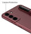Double Dip Ultra Thin Back Case Cover for Samsung Galaxy S22 Plus , With Inbuilt Removable S Pen Holder (Burgundy)