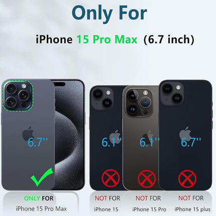 Mobizang Thunder Protective Flexible Back Cover for Apple iPhone 15 Pro Max | Slim Anti Slip Rugged TPU Shockproof Full Body Bumper Case (Black)