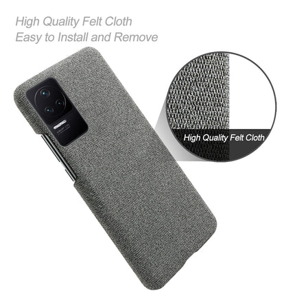 Mobizang Woven Soft Fabric Case for Poco F4 (5G) Back Cover,  Shock Protection Slim Hard Anti Slip Back Cover (Grey)
