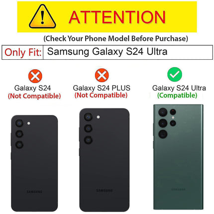 Mobizang Warrior Acrylic Clear Back Cover For Samsung Galaxy S24 ULTRA | Slim Shockproof [Military Grade Protection] Hybrid Bumper Case (Grey Sides)