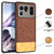Soft Fabric & Leather Hybrid for Xiaomi Mi 11 Ultra  Back Cover, Shockproof Protection Slim Hard Back Case (Brown)