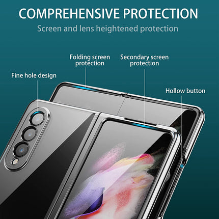 Phantom Ultra Thin Back Case for Samsung Galaxy Z Fold3 , Full Body Protection Back Cover , Silver