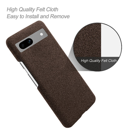 Mobizang Woven Soft Fabric Case for Google Pixel 7A Back Cover , Slim Hard Anti Slip Cover (Brown)