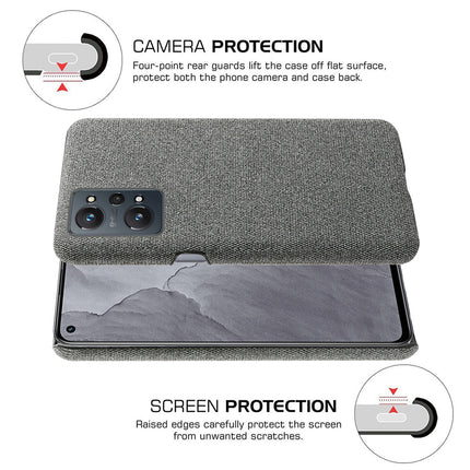 Woven Soft Fabric Case for Realne GT NEO 2 Back Cover, Shock Protection Slim Hard Anti Slip Back Cover (Grey)