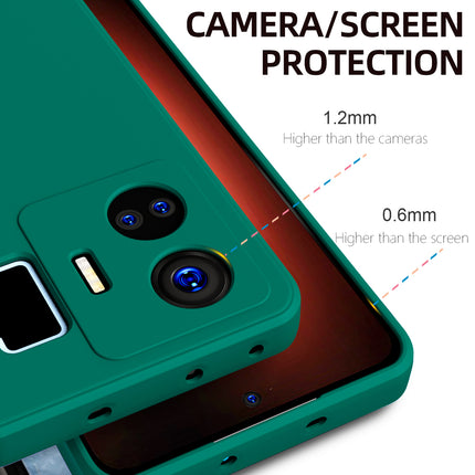 Mobizang Matte Lens Protective Flexible Back Cover for Realme GT Neo 5 (5G) | Slim Silicone with Soft Lining Shockproof Full Body Bumper Case (Green)