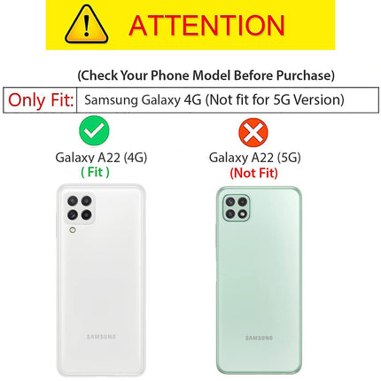Beetle Camouflage for Samsung Galaxy A22 (4G) Back Case, [Military Grade Protection] Shock Proof Slim Hybrid Bumper Cover (Blue)