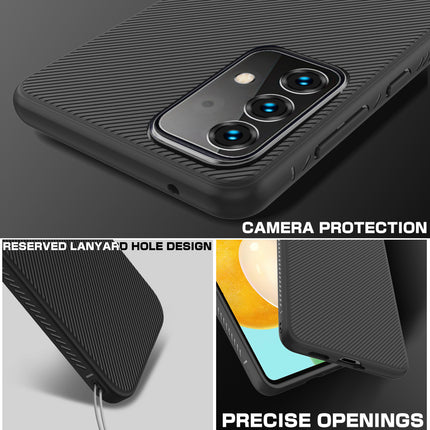 Twill Shock Proof Soft Flexible Back Case Cover for Samsung Galaxy A53  (Black)