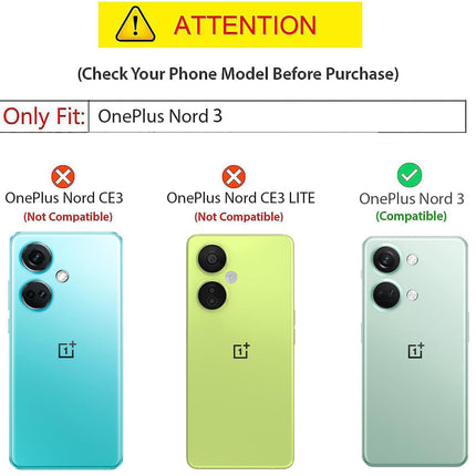 Mobizang Warrior Acrylic Clear Back Cover For OnePlus Nord 3 | Slim Shockproof [Military Grade Protection] Hybrid Bumper Case (Black Sides)