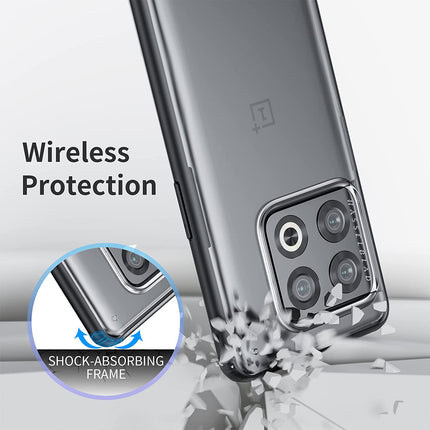 Shield Frosted Acrylic Back Shock Proof Case Cover for OnePlus 10 Pro (Black)