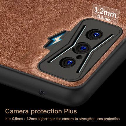 Tux Back Case for Redmi K50 Gaming Edition, Slim Leather Case with Soft Edge Shockproof Back Cover (Brown)