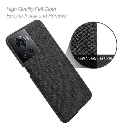 Mobizang Woven Soft Fabric Case for OnePlus 10R  Back Cover,  Shock Protection Slim Hard Anti Slip Back Cover (Black)