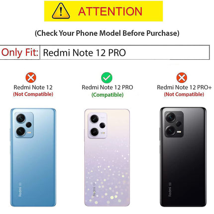 Mobizang Double Dip Full 360 Protection Back Case Cover for Redmi Note 12 Pro (Black)