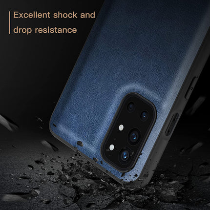 Tux Back Case for OnePlus 9R / One Plus 9R , Slim Leather Case with Soft Edge Shockproof Back Cover (Blue)