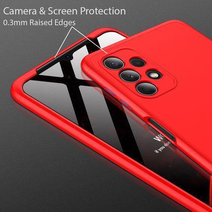 Double Dip Full 360 Protection Back Case Cover for Samsung Galaxy A32 (4G) (Red)