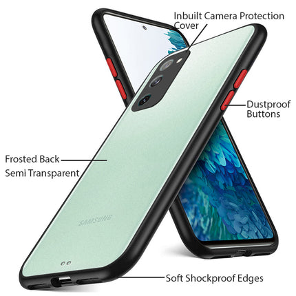 Paper Thin Back Cover For Samsung Galaxy S20 FE , Super Slim Matte Translucent Full Protection Back Case (Black)