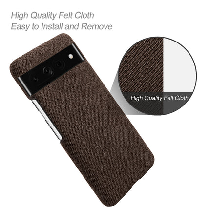 Mobizang Woven Soft Fabric Case for Google Pixel 7 Pro Back Cover, Shock Protection Slim Hard Anti Slip Back Cover (Brown)