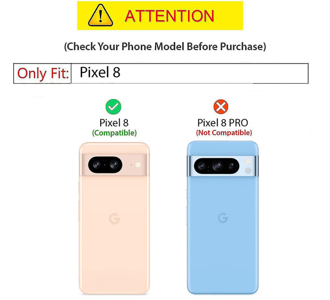 Mobizang Tux Leather Back Cover for Google Pixel 8 | Slim Shockproof Camera Protection Bumper Case (Brown)