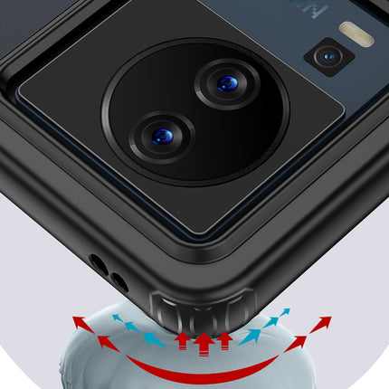 Mobizang Shield Frosted Acrylic Back Shock Proof Case Cover for Iqoo Neo 7 (Black)