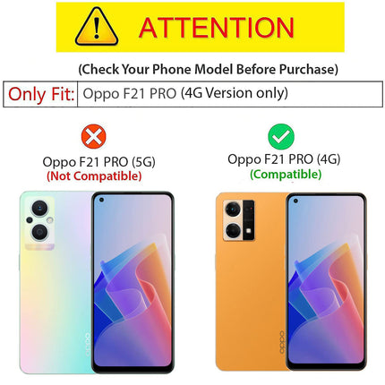 Matte Lens Protective Shockproof Flexible Back Cover for Oppo F21 PRO (4G), Slim Silicone with Soft Lining Shockproof Flexible Full Body Bumper Case (Green)