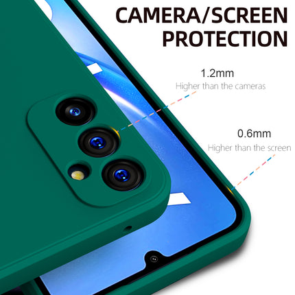 Mobizang Matte Lens Protective Flexible Back Cover for Samsung Galaxy A34 (5G) | Slim Silicone with Soft Lining Shockproof Full Body Bumper Case (Green)