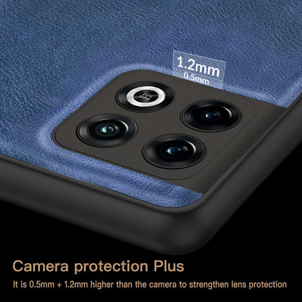 Tux Back Case for OnePlus 10 Pro , Slim Leather Case with Soft Edge Shockproof Back Cover (Blue)