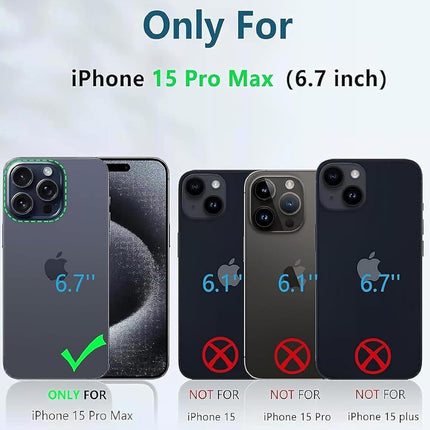 Mobizang Hawkeye Clear Back Cover for Apple iPhone 15 Pro Max | Camera Lens Protector Shockproof Slim Clear Case Cover (Blue)