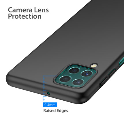 Silk Smooth Finish [Full Coverage] All Sides Protection Slim Back Cover For Samsung Galaxy F62 (Black)